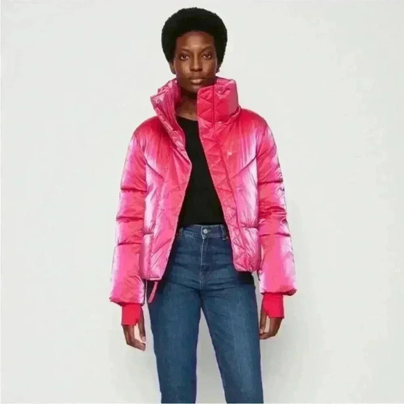 COPY - NWT HOT PINK GAP big  puff croped jacket - Picture 1 of 5